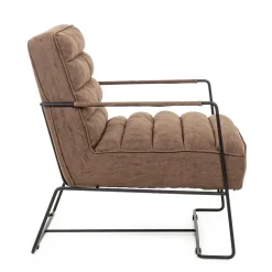 Viadurini Living Klassische Sessel-Klassischer Sessel aus Stahl und Kunstleder Braun oder Schwarz Design - Kendy