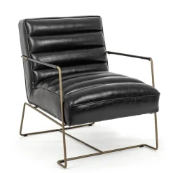 Viadurini Living Klassische Sessel-Klassischer Sessel aus Stahl und Kunstleder Braun oder Schwarz Design - Kendy