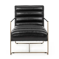 Viadurini Living Klassische Sessel-Klassischer Sessel aus Stahl und Kunstleder Braun oder Schwarz Design - Kendy