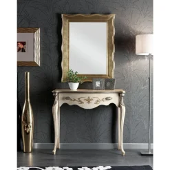 Viadurini Classic Wandspiegel-Klassischer Spiegel mit rechteckigem Goldrahmen Made in Italy - Florence