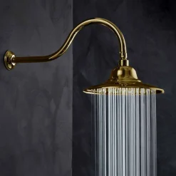 Viadurini Taps Duschköpfe-Klassischer Stahlduschkopf mit Messingduscharm Made in Italy - Jeko