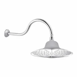 Viadurini Taps Duschköpfe-Klassischer Stahlduschkopf mit Messingduscharm Made in Italy - Jeko