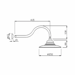 Viadurini Taps Duschköpfe-Klassischer Stahlduschkopf mit Messingduscharm Made in Italy - Jeko
