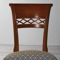 Viadurini Living Klassische Stühle-Klassischer Stuhl aus Buchenholz mit verzierter Rückenlehne und Stoff - Milissa