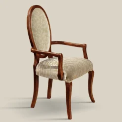 Viadurini Classic Klassische Stühle-Klassischer Stuhl aus Holz und Stoff mit oder ohne Armlehnen Made in Italy - Ellie