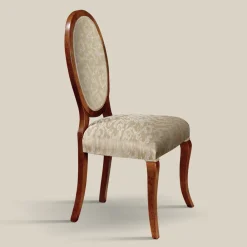 Viadurini Classic Klassische Stühle-Klassischer Stuhl aus Holz und Stoff mit oder ohne Armlehnen Made in Italy - Ellie