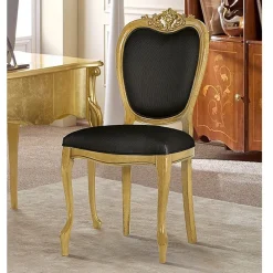 Viadurini Classic Klassische Stühle-Klassischer Stuhl aus Nussbaumholz oder goldgepolstertem Holz Made in Italy - Imperator