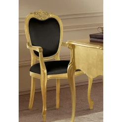 Viadurini Classic Klassische Stühle-Klassischer Stuhl aus Nussbaumholz oder goldgepolstertem Holz Made in Italy - Imperator