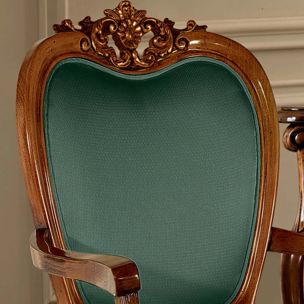 Viadurini Classic Klassische Stühle-Klassischer Stuhl aus Nussbaumholz oder goldgepolstertem Holz Made in Italy - Imperator