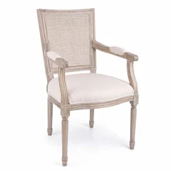 Viadurini Living Klassische Stühle-Klassischer Stuhl mit Armlehnen aus Eschenholz und Homemotion-Stoff - Baiser