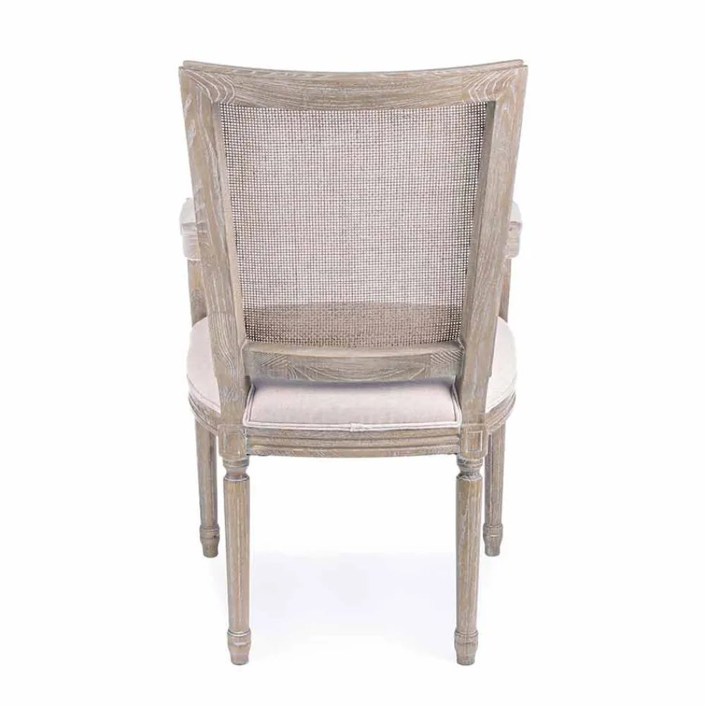 Viadurini Living Klassische Stühle-Klassischer Stuhl mit Armlehnen aus Eschenholz und Homemotion-Stoff - Baiser