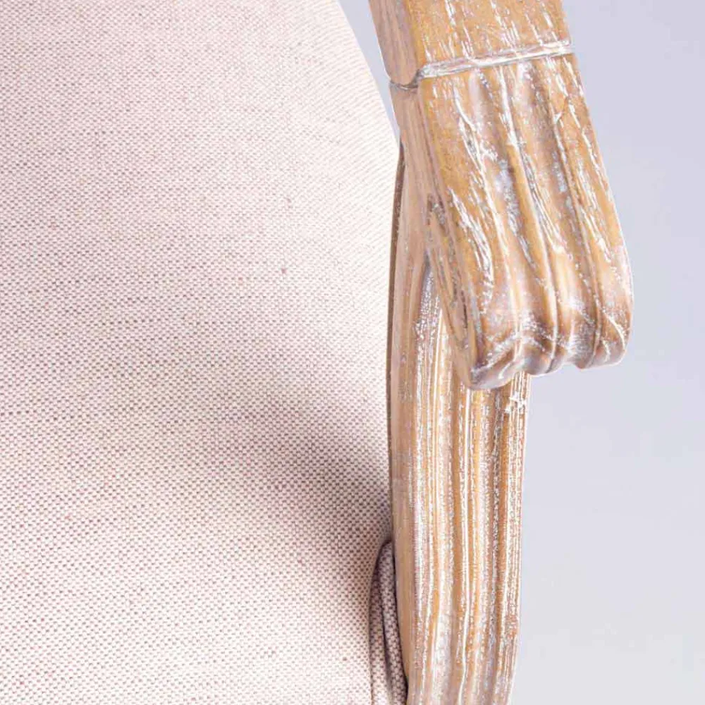 Viadurini Living Klassische Stühle-Klassischer Stuhl mit Armlehnen aus Eschenholz und Homemotion-Stoff - Baiser