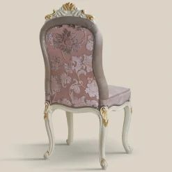 Viadurini Classic Klassische Stühle-Klassischer Stuhl Weißes Holz und gepolsterter Stoff Made in Italy - Barock
