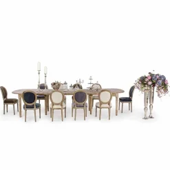 Viadurini Living Ausziehbare Esstische-Klassischer Tisch aus Massivholz ausziehbar Bis zu 382 cm Homemotion - Brindisi