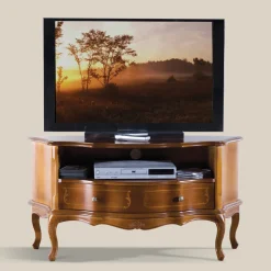 Viadurini Classic Tv-Möbel-Klassischer TV-Schrank aus Walnussholz mit Intarsien Made in Italy - Leonor