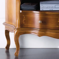 Viadurini Classic Tv-Möbel-Klassischer TV-Schrank aus Walnussholz mit Intarsien Made in Italy - Leonor