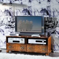 Viadurini Classic Tv-Möbel-Klassischer TV-Ständer aus luxuriösem Walnussholz Made in Italy - Prince