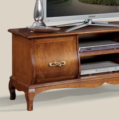 Viadurini Classic Tv-Möbel-Klassischer TV-Ständer aus Holz mit Intarsien Made in Italy - Hastings