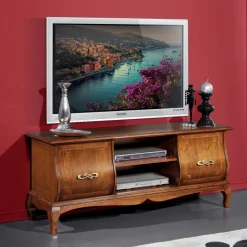 Viadurini Classic Tv-Möbel-Klassischer TV-Ständer aus Holz mit Intarsien Made in Italy - Hastings