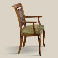 Viadurini Classic Klassische Stühle-Klassischer Walnussholzstuhl mit gepolstertem Sitz Made in Italy - Barock