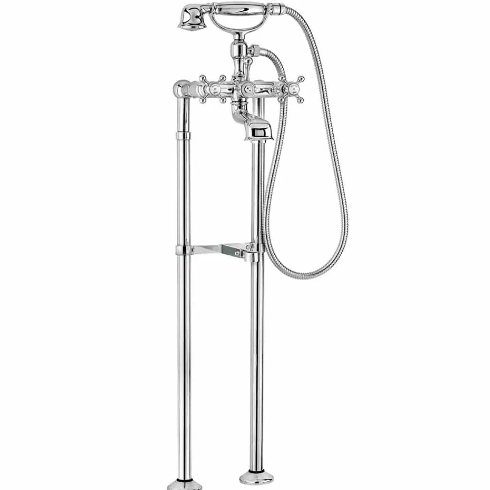 Viadurini Taps Badewannearmaturen-Klassischer Wasserhahn für Badewanne auf Messingsäulen Made in Italy - Enriko