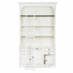 Viadurini Living Moderne Design Bücherregale-Klassisches Design Holz Bücherregal mit Homemotion dekorative Leiter - Zeder