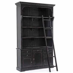 Viadurini Living Moderne Design Bücherregale-Klassisches Design Holz Bücherregal mit Homemotion dekorative Leiter - Zeder