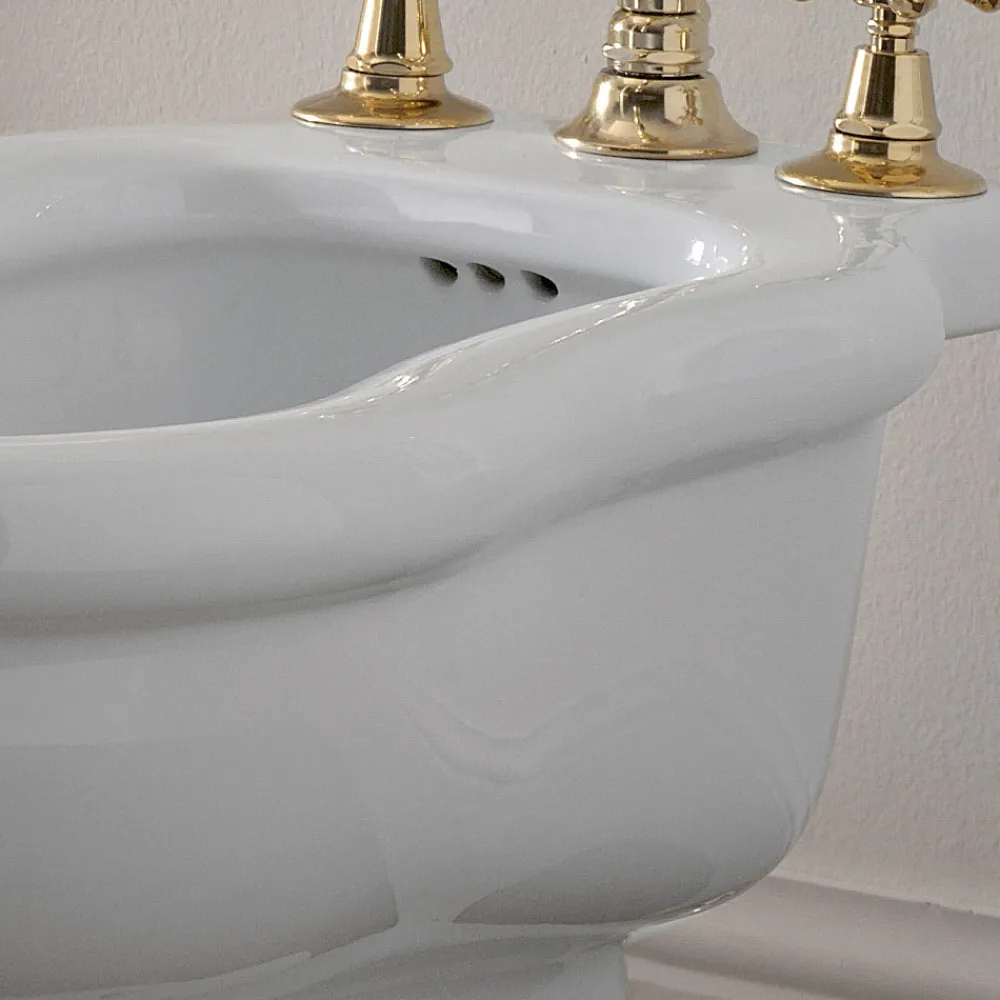Viadurini Bathroom Bidet-Klassisches Design Weißes Bidet aus weißer Keramik Made in Italy - Paulina