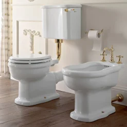 Viadurini Bathroom Bidet-Klassisches Design Weißes Bidet aus weißer Keramik Made in Italy - Paulina