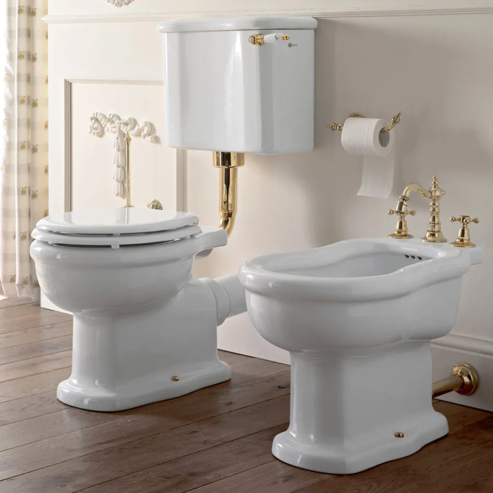 Viadurini Bathroom Bidet-Klassisches Design Weißes Bidet aus weißer Keramik Made in Italy - Paulina