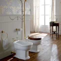 Viadurini Bathroom Bidet-Klassisches Design Weißes Bidet aus weißer Keramik Made in Italy - Paulina