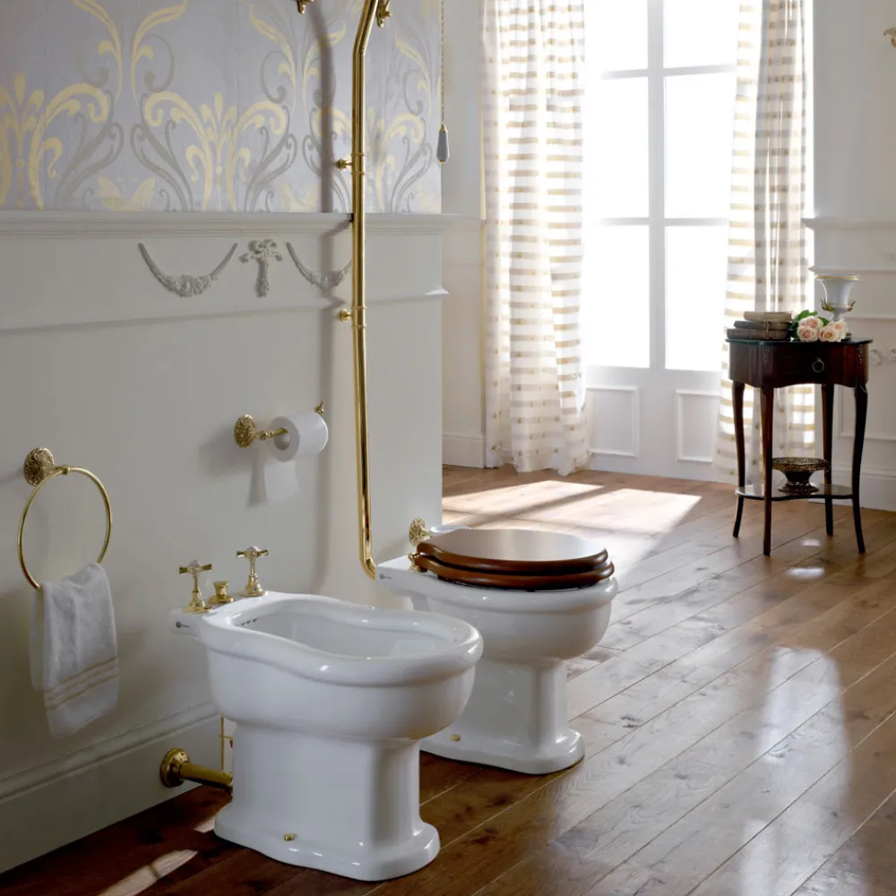 Viadurini Bathroom Bidet-Klassisches Design Weißes Bidet aus weißer Keramik Made in Italy - Paulina