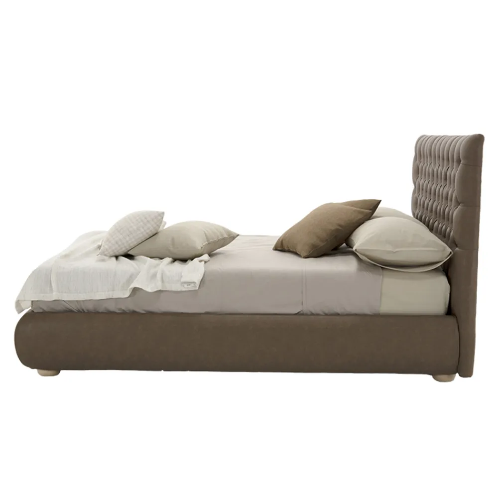 Viadurini Night Design Maßgeschneiderte Möbel|Polsterbetten-Klassisches Doppelbett mit Box aus Stoff oder Kunstleder Made in Italy - Libanon