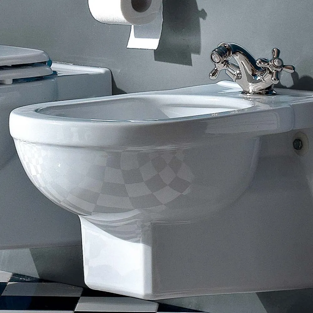 Viadurini Bathroom Bidet-Klassisches Einloch-Bidet aus weißer Keramik Made in Italy - Marwa