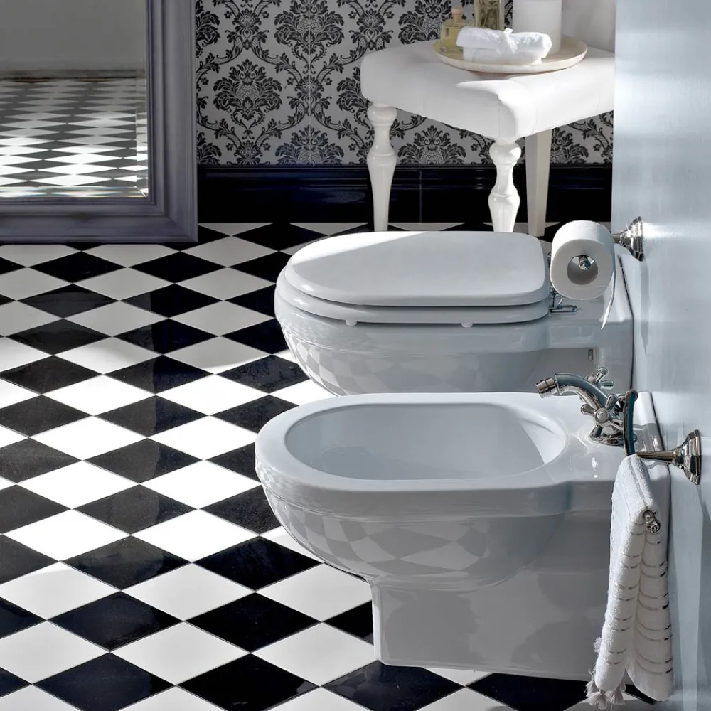 Viadurini Bathroom Bidet-Klassisches Einloch-Bidet aus weißer Keramik Made in Italy - Marwa