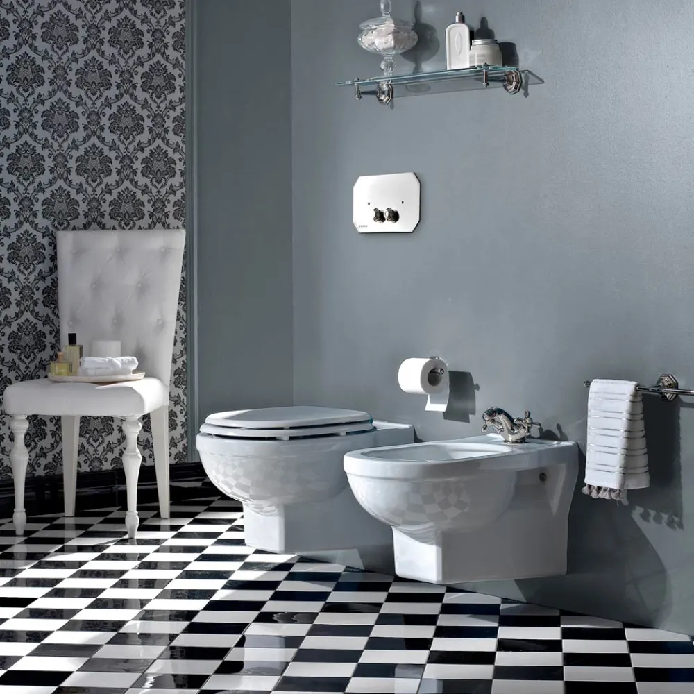 Viadurini Bathroom Bidet-Klassisches Einloch-Bidet aus weißer Keramik Made in Italy - Marwa