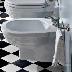Viadurini Bathroom Bidet-Klassisches Einloch-Bidet aus weißer Keramik Made in Italy - Marwa