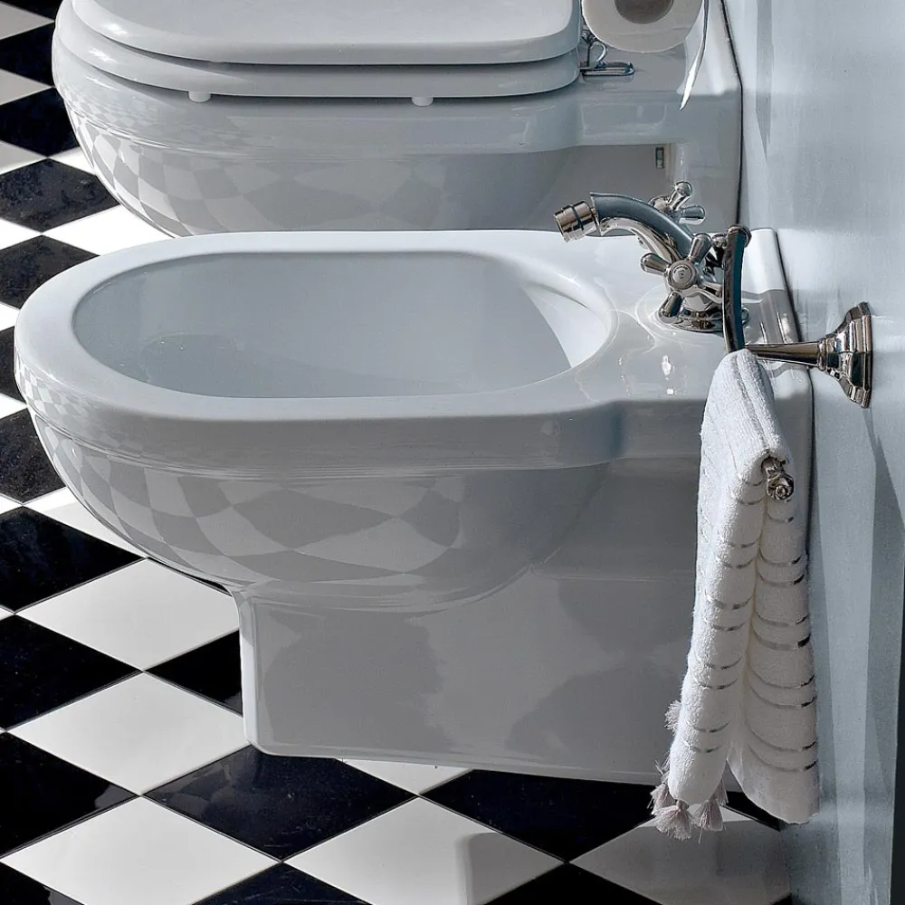 Viadurini Bathroom Bidet-Klassisches Einloch-Bidet aus weißer Keramik Made in Italy - Marwa