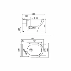 Viadurini Bathroom Bidet-Klassisches Einloch-Bidet aus weißer Keramik Made in Italy - Marwa