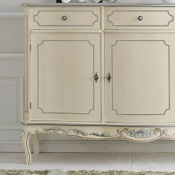 Viadurini Classic Anrichte-Klassisches Indoor-Sideboard aus Weiß- oder Walnussholz, hergestellt in Italien – Chantilly