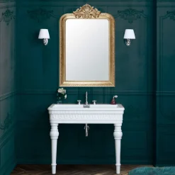 Viadurini Bathroom Keramikwaschbecken-Klassisches Konsolenwaschbecken aus handgefertigter Keramik L 100 cm - Areta