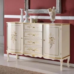 Viadurini Classic Anrichte-Klassisches Sideboard aus Holz mit 2 Türen und 4 Schubladen Made in Italy - Windsor