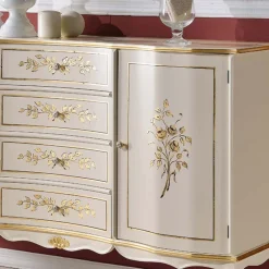 Viadurini Classic Anrichte-Klassisches Sideboard aus Holz mit 2 Türen und 4 Schubladen Made in Italy - Windsor