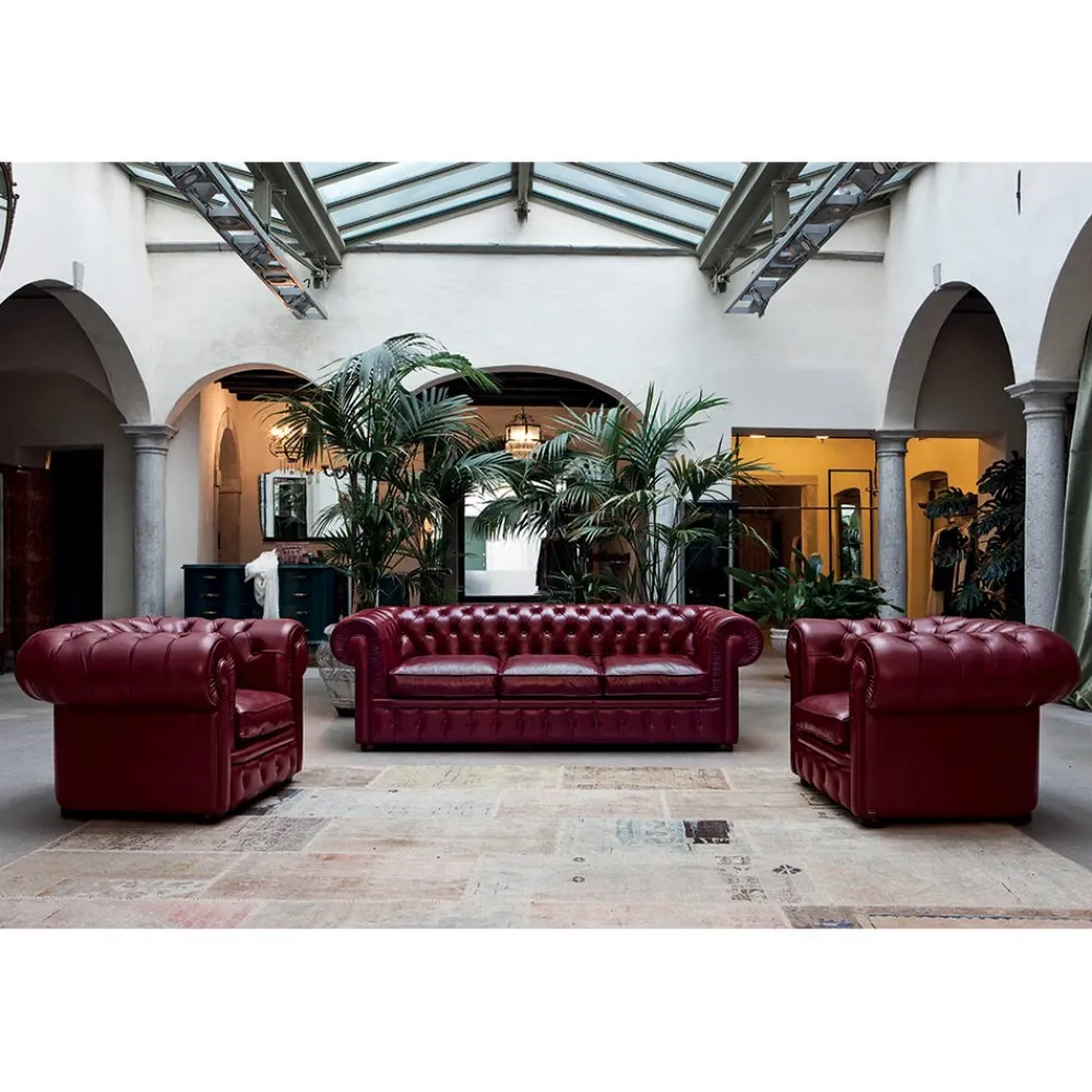 Viadurini Living Moderne Sofas-Klassisches Sofa mit Zwiebelfüßen aus Buchenholz Made in Italy - Spassoso