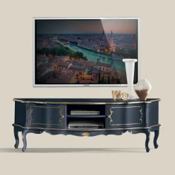 Viadurini Classic Tv-Möbel-Klassisches TV-Möbel aus Holz mit Türen und Fächern Made in Italy - Leonor