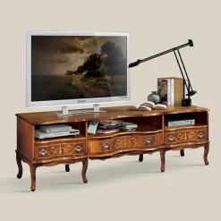 Viadurini Classic Tv-Möbel-Klassisches TV-Möbel aus Holz mit Fächern und Schubladen Made in Italy - Prince