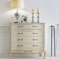 Viadurini Classic Anrichte-Klassisches Wohnzimmer-Sideboard aus weißem Holz oder Nussbaum Made in Italy - Chantilly