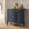 Viadurini Classic Anrichte-Klassisches Wohnzimmer-Sideboard Avio Blau oder Walnussholz Made in Italy - Chantilly