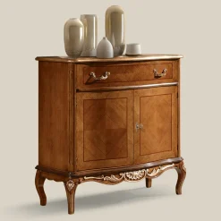 Viadurini Classic Anrichte-Klassisches Wohnzimmer-Sideboard Avio Blau oder Walnussholz Made in Italy - Chantilly