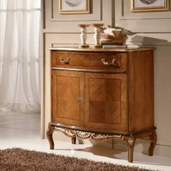 Viadurini Classic Anrichte-Klassisches Wohnzimmer-Sideboard Avio Blau oder Walnussholz Made in Italy - Chantilly